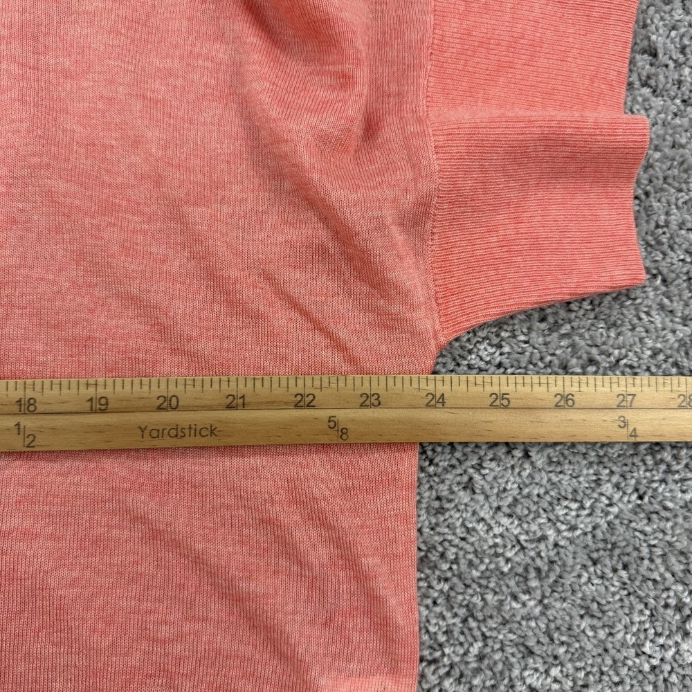 Garnet Hill Tencel Merino Wool Sweater Tee Coral S NWT Oversized Boxy Coastal - Picture 5 of 13